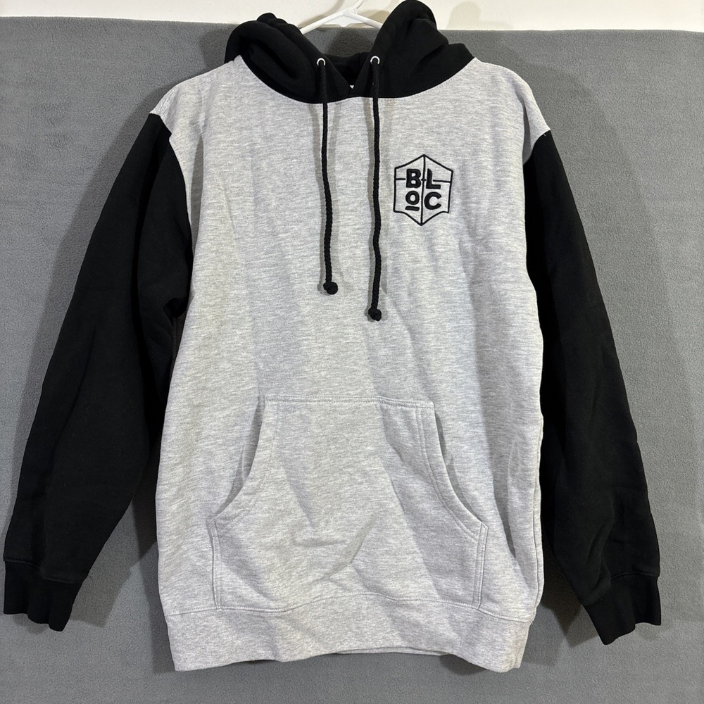 Independent Trading Co Men's S Hoodie Gray Black‎ Raglan Bloc Ministries Logo